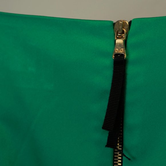 Dolce & Gabbana Green Fitted Satin Dress - Picture 4 of 5